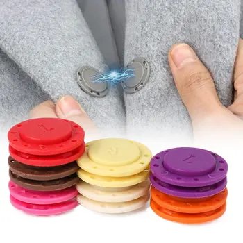 1 Takım Yuvarlak Plastik Snaps Düğmesi Bağlantı Elemanları Manyetik Düğmeler DIY Bebek Giysileri Ceket Çanta Dikiş Malzemeleri Yorgan Kapak Sayfası Düğmesi