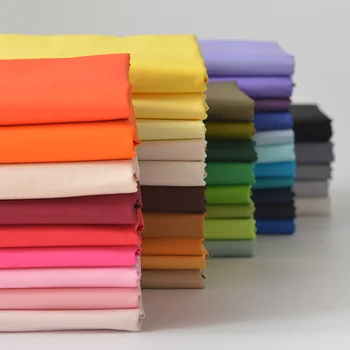 145x50cm Düz Renk Poplin Pamuklu Kumaş DIY çocuk Giyim Kumaş Yapmak Yatak yorgan kumaşı Kız Elbise için B 160-180 g / m