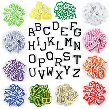 104 adet Renkli Demir on Mektuplar Yamalar Giysi için Sevimli Alfabe termal Aplike İsı yapışkan çıkartmalar