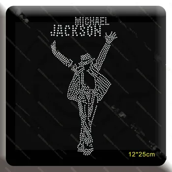 2 adet / grup Michael Jackson yama sıcak düzeltme yapay elmas motifi rhinestone demir on transferler tasarımlar rhinestone demir on transferler tasarımlar