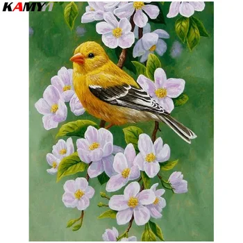 Elmas nakış Çiçekler ve kuşlar Elmas Boyama Çapraz Dikiş Dikiş ev dekor el sanatları bir hediye elmas Mozaik kitleri