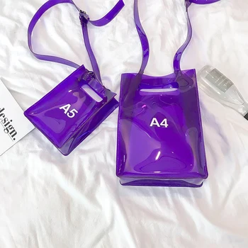 Şeffaf omuzdan askili çanta Jöle Su Geçirmez Çanta Lüks Tasarımcı moda alışveriş çantası Alışveriş Kadın Plaj Taşınabilir Çanta 2022 Tendecia
