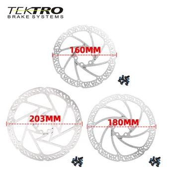 TEKTRO Bisiklet Rotor 160/180 / 203mm dağ bisikleti Hidrolik disk fren rotorları MTB Yol Katlanabilir Bisiklet Bisiklet fren diski