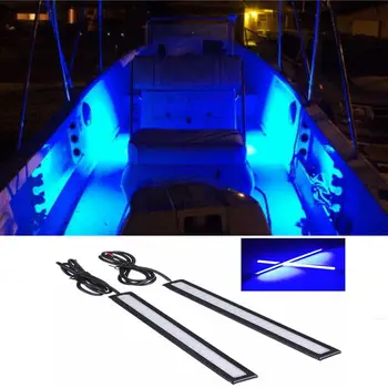 2X17 cm Su Geçirmez Parlak Mavi LED Şerit Kiti İçin Tekne Deniz Güverte İç Aydınlatma