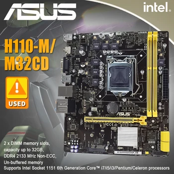 ASUS H110-M / M32CD Anakart LGA1151 Soket DDR3 64GB HDMI MicroATX desteği 6th Nesil CPU Arası H110 Anakart