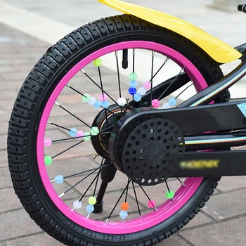 36 ADET Bisiklet Tekerlek Konuştu Boncuk Renkli Süslemeleri Klipler Bebek Çocuk Hediyeler Güzel Pratik Bisiklet Bisiklet Aksesuarları