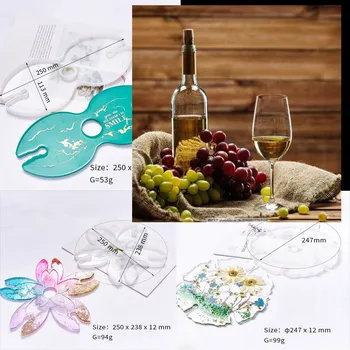 DIY şarap bardağı Tutucu Reçine Kalıp Düzensiz Şekilli Kırmızı şarap Bardağı raf tepsisi silikon kalıp Reçine El Yapımı Epoksi Reçine Kalıp