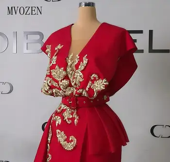 Şık abiye Altın Nakış Balo Elbisesi Uzun 2021 Resmi Elbise Düğün Parti Elbise elbise de suare Split 