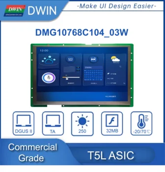 DWIN 10.4 inç TFT LCD ekran Bağlantı Arduino, Esp32, Esp8266, 1024 * 768 HMI Akıllı Dokunmatik Ekran, IPS LCD Modülü DMG10768C104_03W