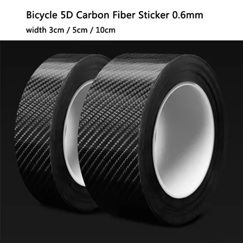 Bisiklet iskeleti Koruma Çıkartmalar Bant 5cm 10cm bisiklet şasisi Koruyucu 0.6 mm Kalınlığında Şeffaf Aşınma Yüzeyi 5D Karbon Bant Filmi Aracı
