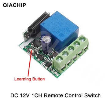 QIACHIP 433 MHz DC 12 V 1 CH Uzaktan Kumanda Anahtarı Evrensel Kablosuz RF Röle Alıcı Verici Düğmesi Modülü Dıy Kiti 5/10 adet