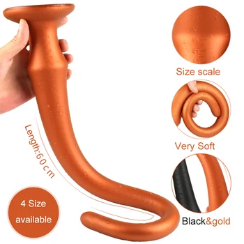 Süper Uzun Silikon Butt Plug Anal Yapay Penis Anüs Masturbator Dilatör prostat masajı Anal Plug Yetişkin Seks Oyuncakları Erkekler İçin kadın Eşcinsel