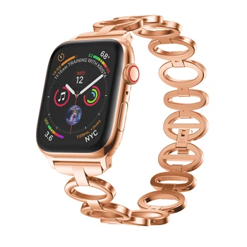 apple watch 7/6/5/SE için bağlantı bilezik kayışı/4/3/2 bant 44mm 40mm 45mm 41mm 42mm 38mm iwatch metal bileklik aksesuarları