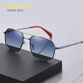 BLMUSA 2021 Yeni erkek Polarize Güneş Gözlüğü Yüksek Kaliteli Güneş Gölgeleme Gözlükleri Serin Adam Araba Sürüş Gözlük Sunglass Hediyeler erkekler İçin