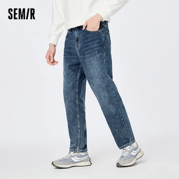 Semır Kot Erkekler 2022 Kış Yeni Gevşek pantolon Moda Kişilik Trendi Yüksek Sokak Polar Konik pantolon