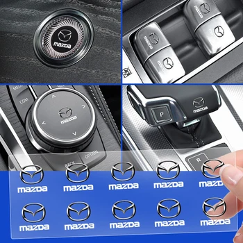 Araba logosu elektrik düğmesi çıkartması Araba anahtarı Sticker Mazda 2 3 6 Atenza Axela Demio CX - 5 CX5 CX - 3 CX7 CX-9 2015 2016 2017 2018 2019 2021