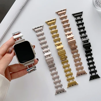 Metal Kayış Apple Ürünü için Ultra Bant 49mm 45mm 44mm kadın bileziği Correas 42mm 41mm 38 İwatch Serisi 8 7 6 SE 5 4 Aksesuarları