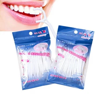 1 torba 30 adet Standart Güvenli ABS Ağız Diş Hijyeni Diş Diş Bakımı Temizleme Seçtikleri Ipek Ipi Pensesinde Aracı