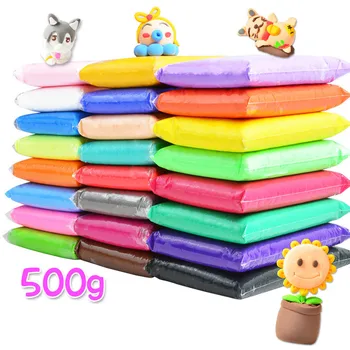 500 g / torba 36 Renkler Polimer Kil Süper Hafif Yumuşak Modelleme Polimer Kil Hamuru DIY Çocuk Oyuncakları Öğrenme Balçık Çocuk Oyuncak