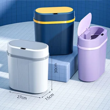 Çöp tenekesi Akıllı Sensör Otomatik çöp kutusu çöp tenekesi Tuvalet Ev Depolama Kovası İndüksiyon Çöp Kovası Banyo Mutfak için