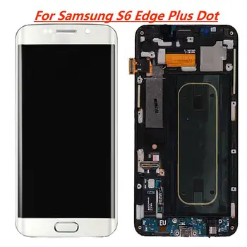 Orijinal Süper AMOLED G928F Nokta Samsung Galaxy S6 Kenar Artı Ekran Çerçeve İle 5.7 