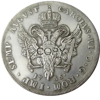 Thaler Alman Devletleri Hamburg 1735 IHL gümüş Kaplama Kopya para