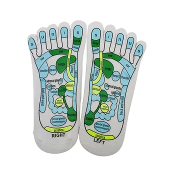 Acupressure Refleksoloji Çorap Ayak Masajı Yansıma Alanı Şematik Çorap masaj sopası Refleksoloji Bölgeleri İşaretli Çorap