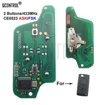 QCONTROL araba kontrolü Uzaktan Anahtar devre CİTROEN C2 C3 C4 C5 Picasso Berlingo Alarmı (CE0523 ASK / FSK) 2 Düğmeler