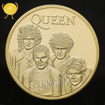 Kraliçe Rock Grubu Müzik hatıra parası Legends Mücadelesi Coin İngiliz Rock Grubu Sanat Paraları Koleksiyon Hediye