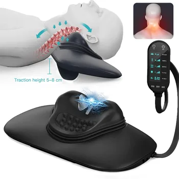 Elektrikli darbe boyun masajı kızılötesi ısıtma kayropraktik ağrı kesici boyun servikal traksiyon düzeltme sırt masajı terapi