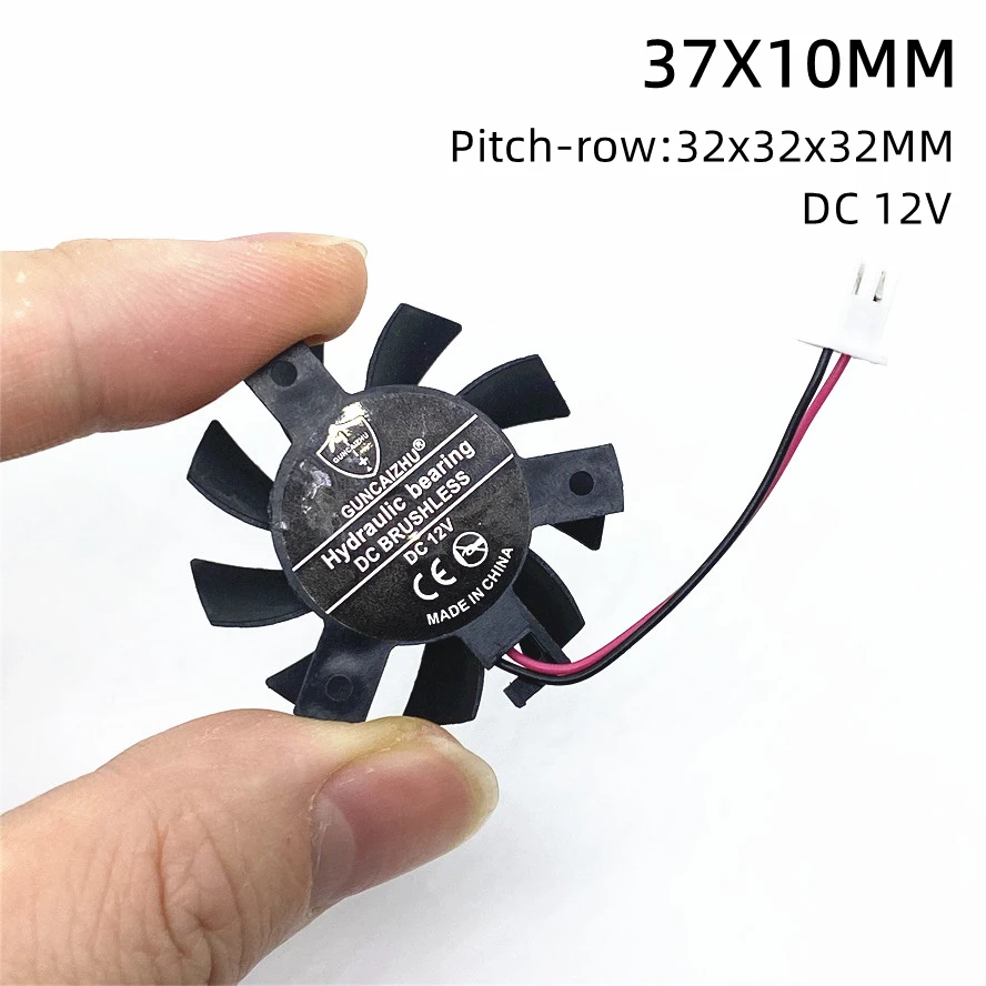 37mm Grafik Ekran Kartı Soğutucu Fan Değiştirme Pitch-row 32mm 5 V 12 V 2 Tel 2Pin