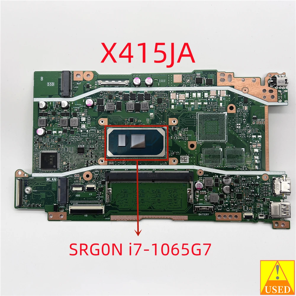 Dizüstü bilgisayar anakart ASUS için X415JA ile I7-1065G7 ı5-1035G1 I3-1005G1 CPU 8GB RAM 14 inç Test 100 % çalışma