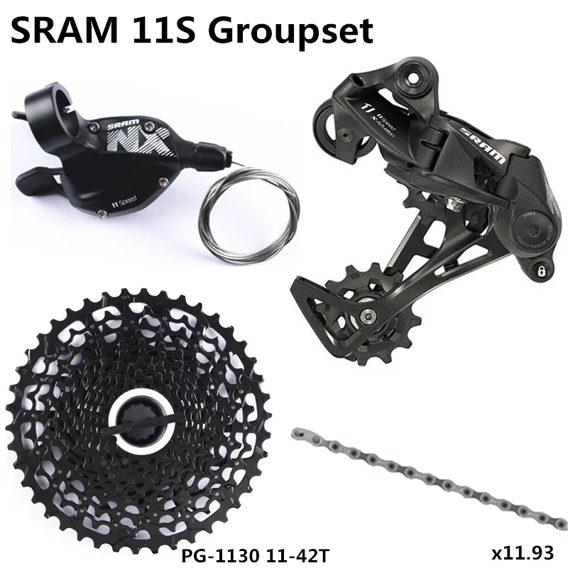 SRAM NX 11 Hız Groupset Kolu Kolu Arka Attırıcı SUNRACE Kaset 11-46T HG601 Zinciri 11 s Groupset MTB Bisiklet Bisiklet