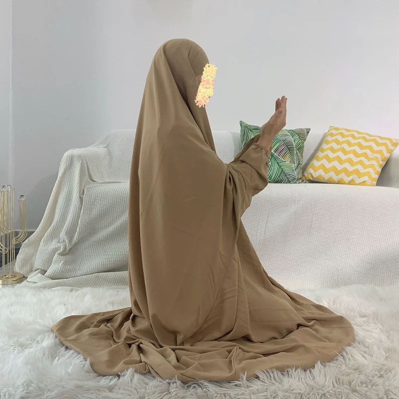 Ramazan Dubai çarşaf islami giyim Türkiye Müslüman Namaz Konfeksiyon Kapşonlu Jilbab Uzun Khimar Tam Kapak Kadınlar Başörtüsü Elbise Peçe