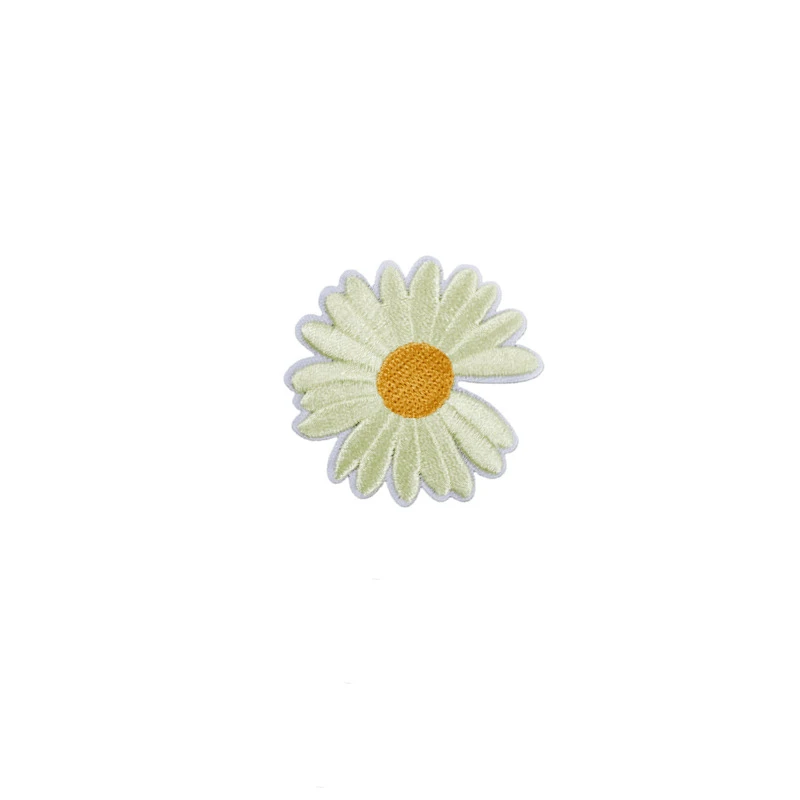 1 Adet Ayçiçeği Papatya Küçük çiçekler Nakış Yamalar Şerit Giyim Çıkartmalar Giyim Rozeti Aplike DIY Demir-On Dikiş Yama