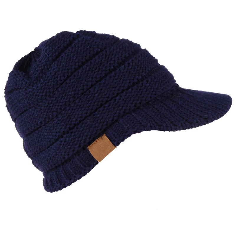 2019 YENİ stil saf renk Şapka Yetişkin Kadın Erkek Kış dantel şapka Örgü Sıcak beyzbol şapkası vizör kapağı yüksek kaliteli Z39