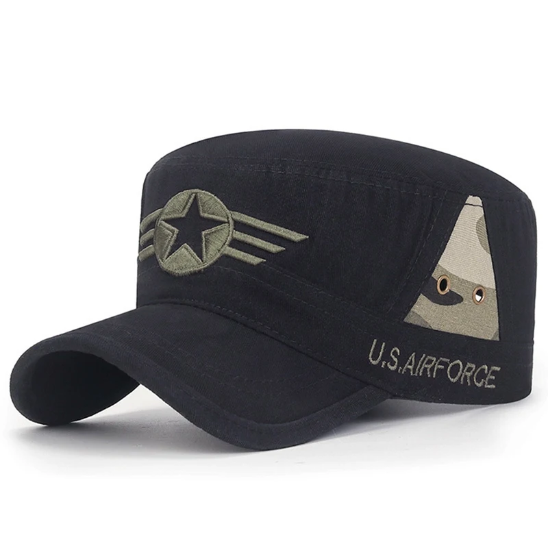 2022 Amerika Birleşik Devletleri Marines Kolordu Kap Şapka Askeri Şapkalar Kamuflaj düz kasket Erkekler Pamuk Şapka ABD Donanma İşlemeli Camo Şapka