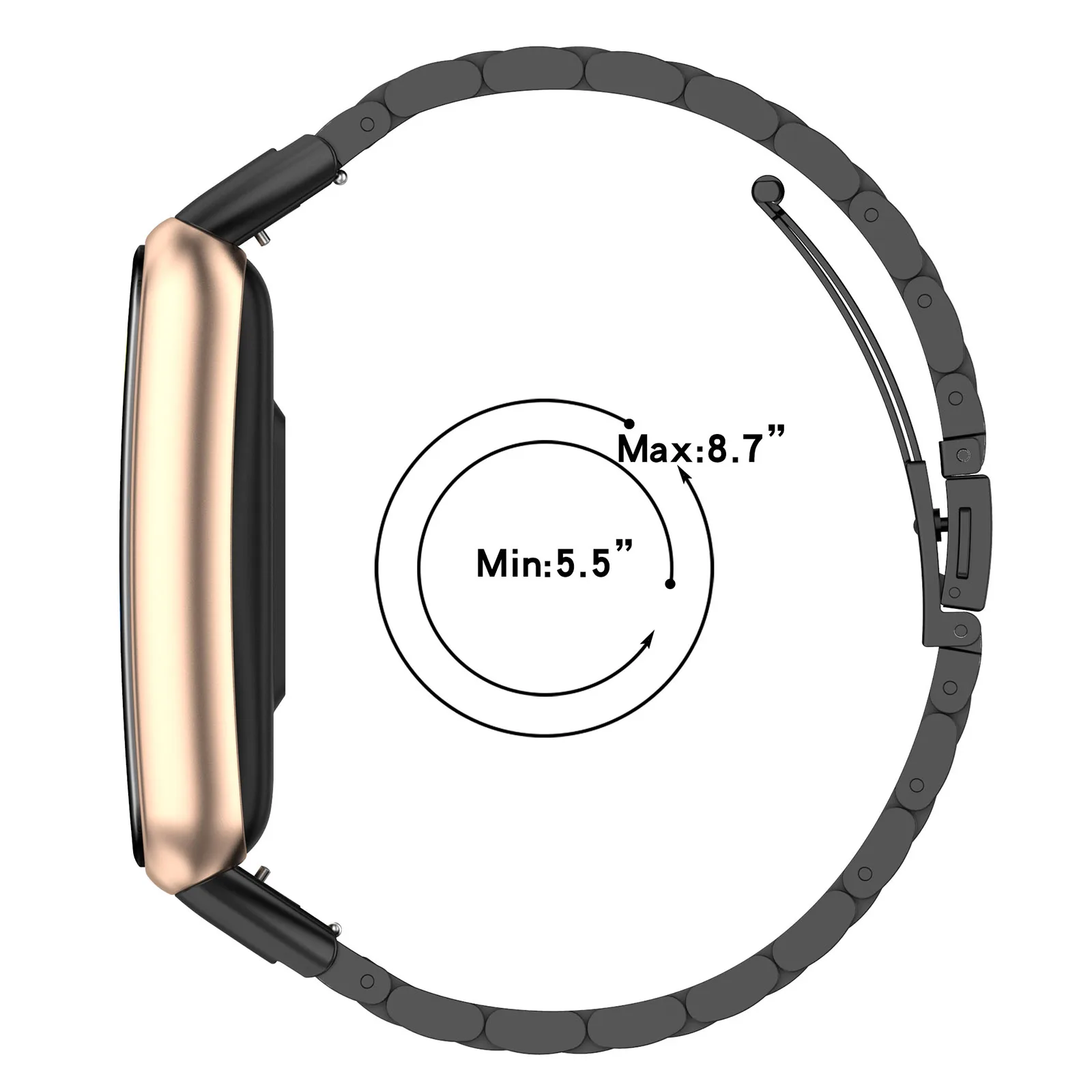 Paslanmaz Çelik Metal Kayış+ Bir Çift Metal Konnektör Adaptörü kordon akıllı saat Bileklik Yedek Bilezik OPPO İzle Ücretsiz