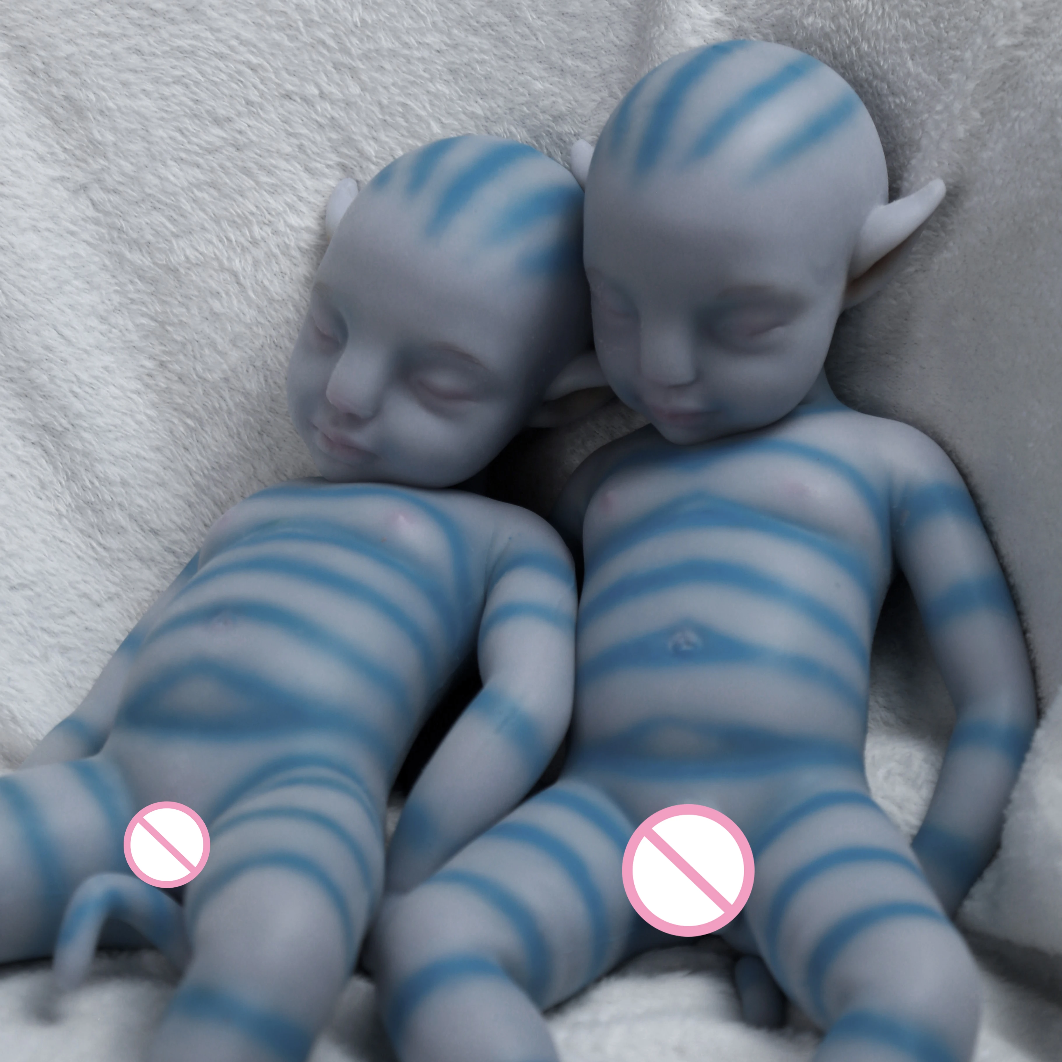 Twins Avatar Tam Vücut Silikon Bebek Bebek Yumuşak Platin Silikon Bebek Bebek El Yapımı Yenidoğan Bebek Çocuk oyuncak bebekler 18 İnç (46 cm)