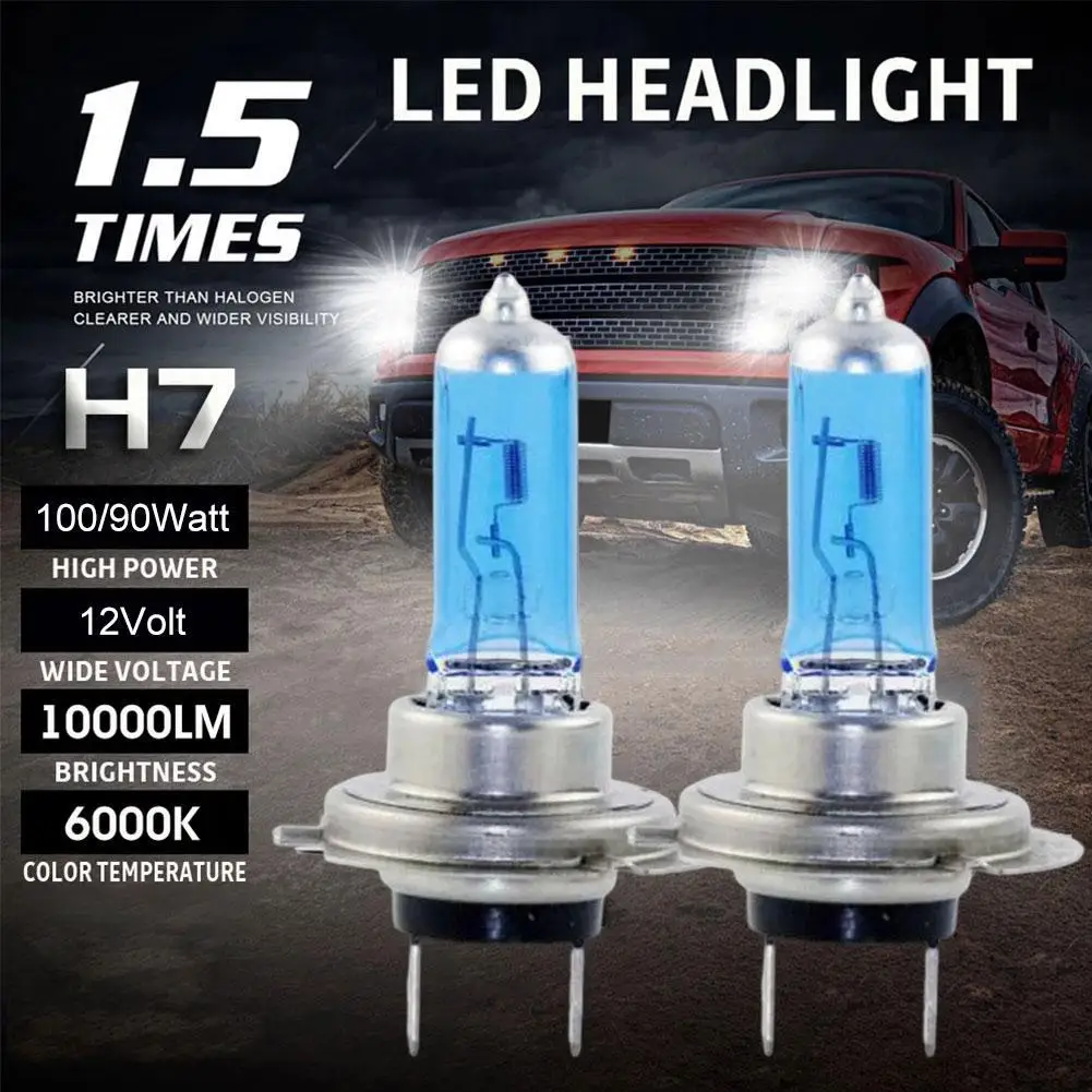 1/2 adet Araba Lambaları H7 LED 100W 55W Xenon lamba Süper Beyaz Etkisi Bak Far lamba ışığı Ampul Sis Farları Gündüz Farı