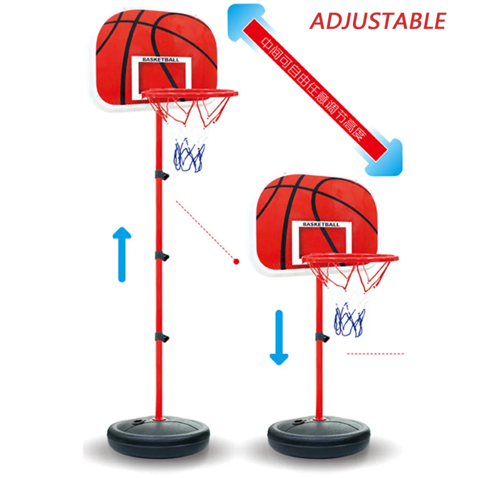 63-165CM Basketbol Standları Yüksekliği Ayarlanabilir çocuk basketbolu Gol Hoop oyuncak seti Açık Kapalı Oyun Çocuklar için Eğitim Uygulama