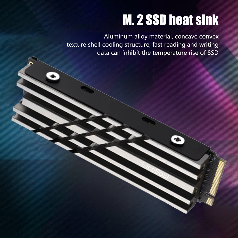 Alüminyum Alaşımlı soğutma radyatörü PC aksesuarları CNC sabit Disk ısı emici Çift taraflı termal Ped Değiştirme Nvme 2242/2280