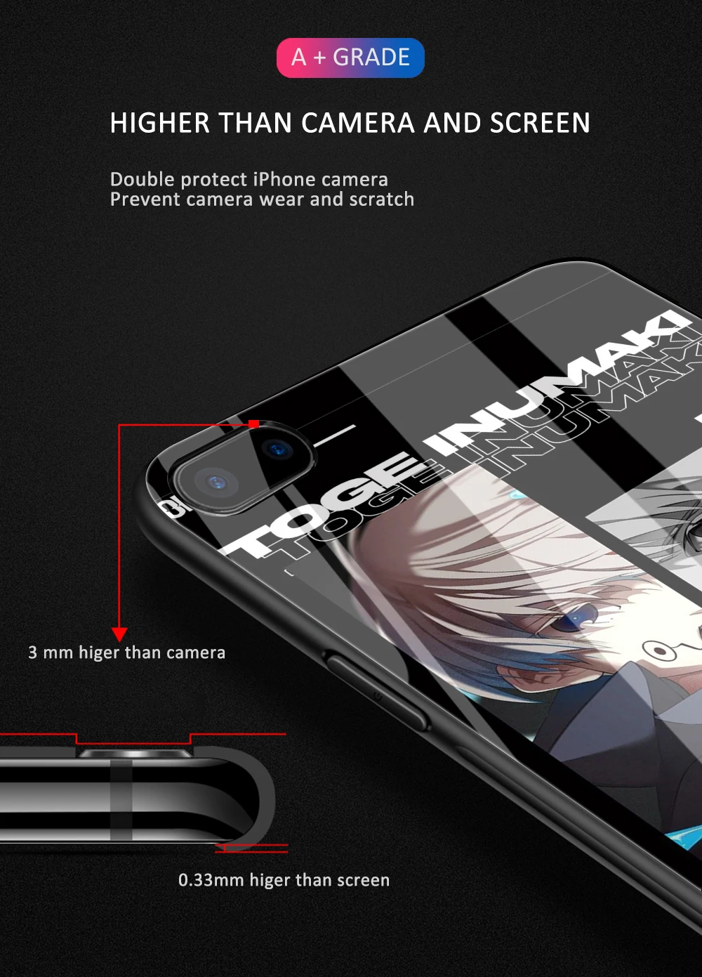 Anime jujutsu kaisen Samsung A7 A8 Artı A9 A10 A10S A11 A12 A13 A20 A30 A20S A21S A22 Cam telefon kılıfı