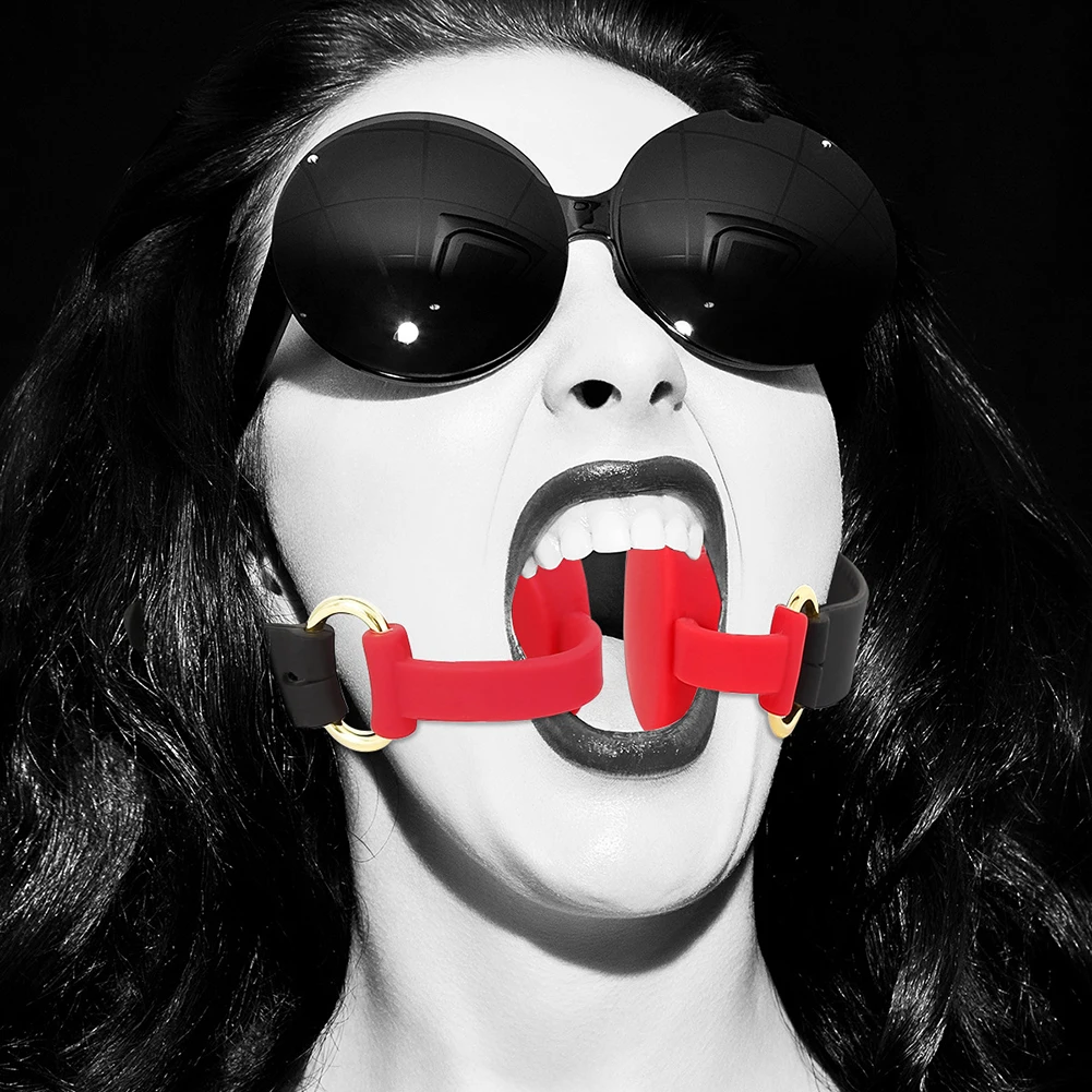 Kadın Ağız Gag Oyuncak Yeniden Kullanılabilir Silikon Açık Ağız Araç Oral Oyuncak Kadın Sabitleme Malzemeleri Masaj Pul Pul Y Oyuncak Ağız