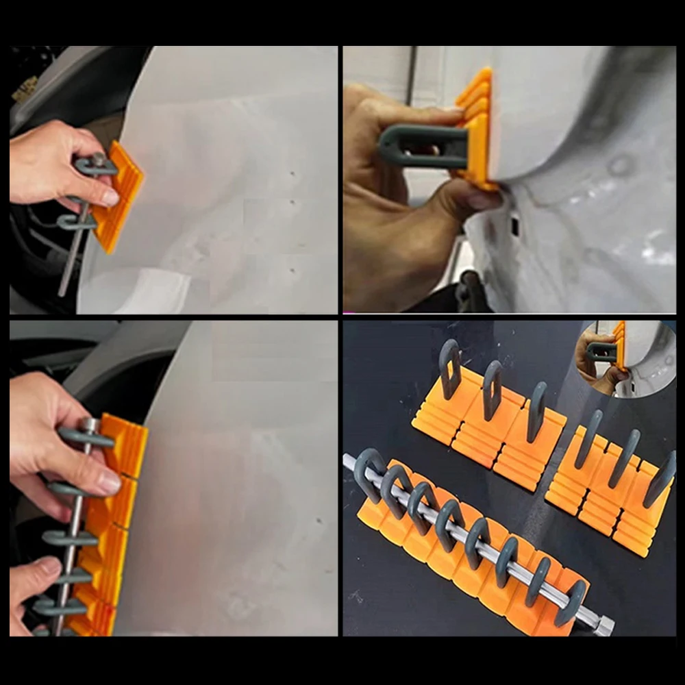 LEEPEE Paintless Tutkal Çektirme Sekmeler Araçları Kiti İçin Araba Paintless Dent Onarım Aracı Turuncu Dent Çektirme Seti Oto Dent Onarım Araçları