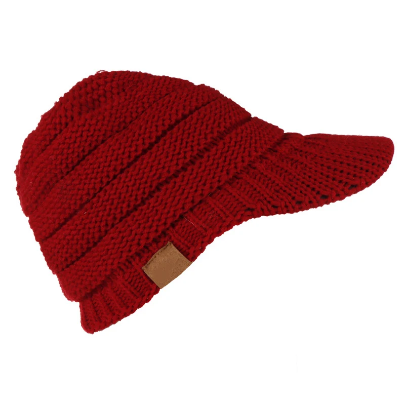 2019 YENİ stil saf renk Şapka Yetişkin Kadın Erkek Kış dantel şapka Örgü Sıcak beyzbol şapkası vizör kapağı yüksek kaliteli Z39
