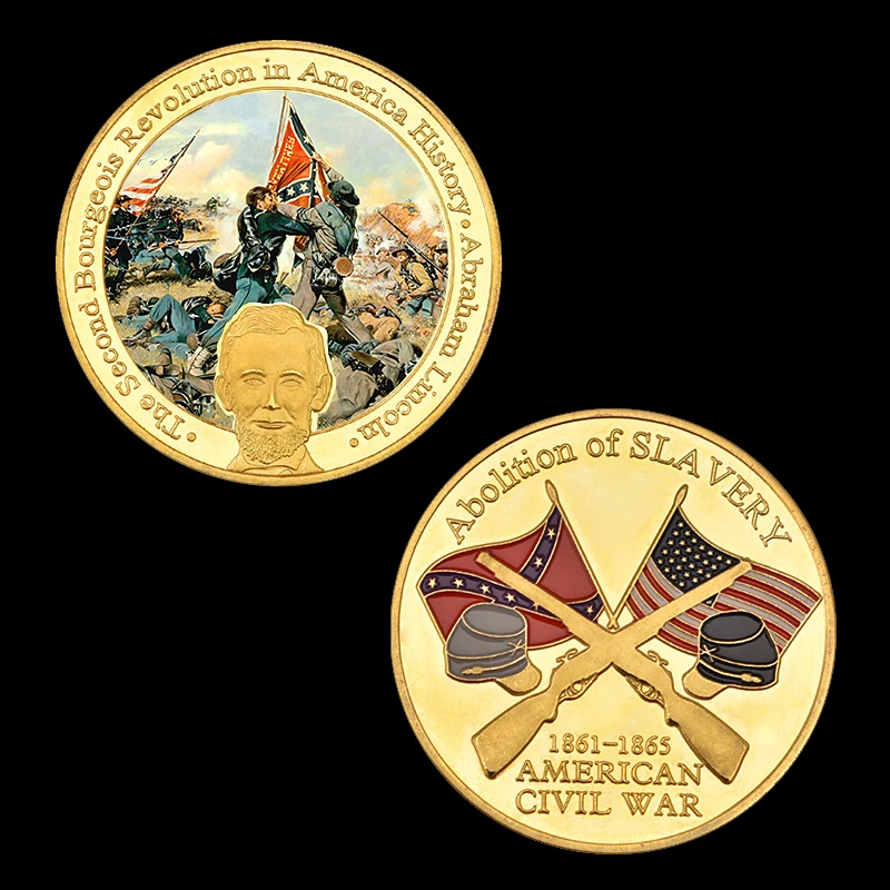 Amerikan İç Savaşı Hatıra Hediye Savaş Devletleri Arasında Tahsil Paraları Altın Kaplama hatıra parası Mücadelesi Coin