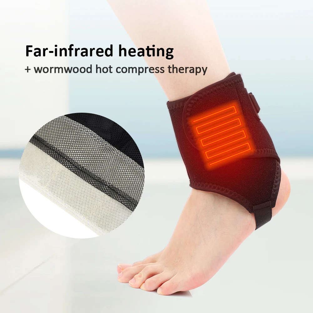 Elektrikli kızılötesi ısıtma ayak bileği Brace pelin sıcak kompres fizik tedavi ayak bileği tendinit ağrı kesici ayak burkulma kurtarma
