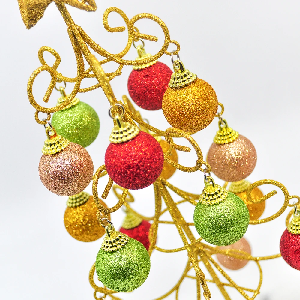 Masa Demir Noel Ağacı Dekorasyon Çocuk Hediye Topu Kulesi Ağacı Dekorasyon Yapay Ağaç Aile Düğün noel hediyesi