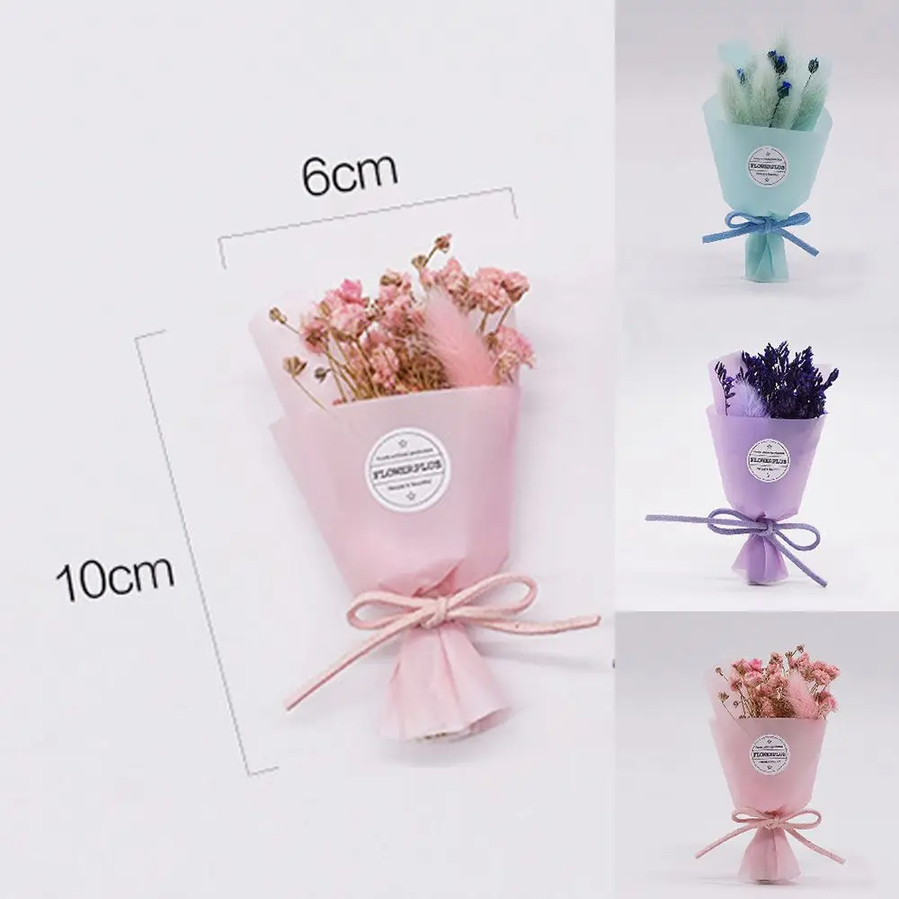 Romantik Düğün Dekor DIY El Sanatları Fotoğraf Sahne öğretmenler Günü Hediyesi Buket Kurutulmuş Çiçekler Mini yapay çiçek